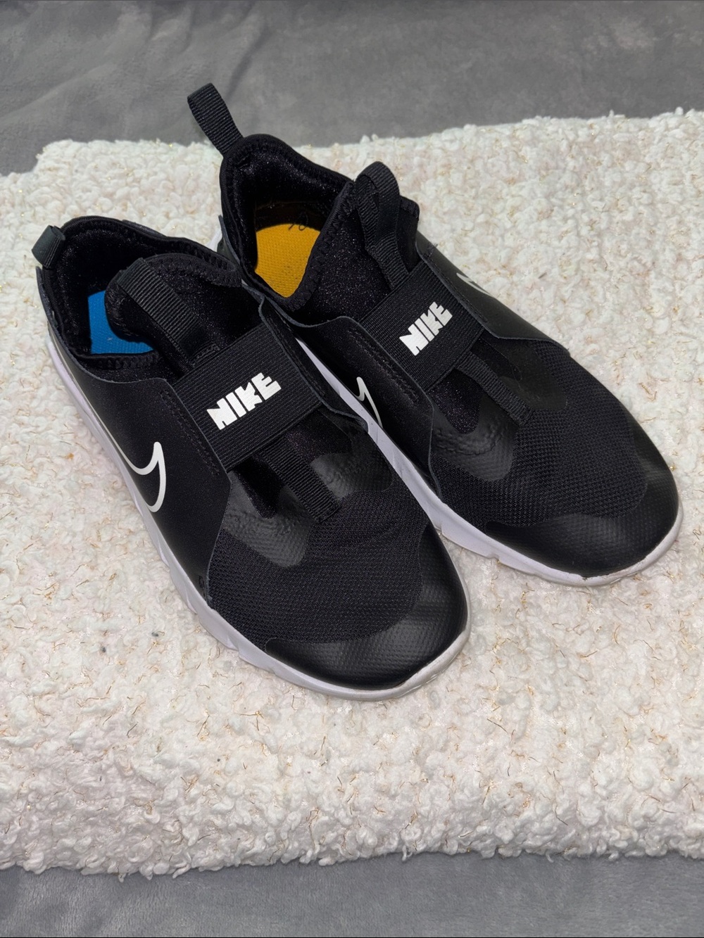 Nike Black and White Slip-On Athletic Sneakers